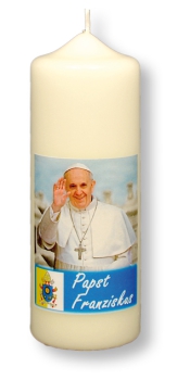 Papstkerze 170/60 mm, "Papst Franziskus"
